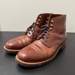 Kenton leather cap-toe boots